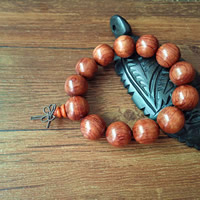 Handgelenk Mala, Padauk, rund, buddhistischer Schmuck & verschiedene Größen vorhanden, verkauft per ca. 7.5 ZollInch Strang