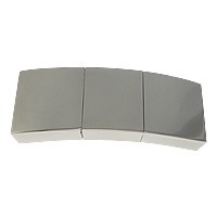 Fermoir magnétique en acier inoxydable, rectangle, couleur originale, 43x17x5mm, Trou:Environ 15x3mm, 10PC/lot, Vendu par lot