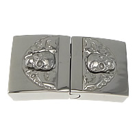 Stainless Steel Magnetic Clasp Rectangle original color Approx Sold By Lot