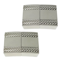 Stainless Steel Magnetic Clasp Rectangle original color Approx Sold By Lot