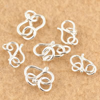 925 Sterling Silver Hook e Eye Clasp, 925 prata esterlina, tamanho diferente para a escolha, vendido por Lot