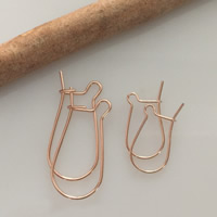 Doublé or Crochets d'oreilles du rein, 14K rose Gold-Filled & normes différentes pour le choix, protéger l'environnement, sans nickel, plomb et cadmium, Vendu par paire