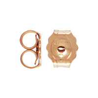 Gold-filled Tensione Ear Nut, 14K rose gold-filled, assenza di nichel,piombo&cadmio, 3.80x4.60mm, Venduto da coppia