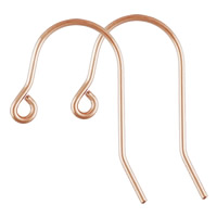 Guld-fyldt ørering krog, 14K rose Gold-fyldte, nikkel, bly & cadmium fri, 20x12mm, 0.76mm, Solgt af par