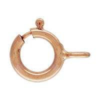 Guld-fyldt Spring Ring Lås, 14K rose Gold-fyldte, nikkel, bly & cadmium fri, 5.50mm, Hole:Ca. 1.5mm, Solgt af PC