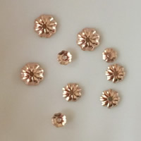 Doublé or calotte de perle, fleur, 14K rose Gold-Filled & normes différentes pour le choix, protéger l'environnement, sans nickel, plomb et cadmium, Vendu par PC