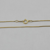 Oro-llenado Cadena para collar, 14K gold-filled & longitud diferente para la opción & cadena de caja, libre de níquel, plomo & cadmio, 0.85mm, Vendido por Sarta