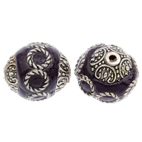 Indonesia Beads with Zinc Alloy Round antique silver color plated 14mm Approx 1mm Sold By Bag