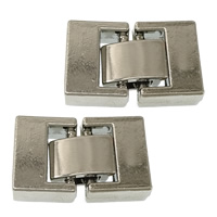 Zink Alloy Fold Over Lås, platina pläterad, nickel, bly och kadmium gratis, 21mm, 10x13x5mm, Hål:Ca 10x2mm, 100PC/Lot, Säljs av Lot