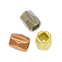 Perline in ottone, placcato, nessuno, assenza di nichel,piombo&cadmio, 3x3.50mm, Foro:Appross. 1.5mm, 1000PC/lotto, Venduto da lotto