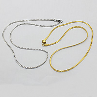 Stainless Steel Chain Necklace plated twist oval chain Length Approx 19.5 Inch Sold By Lot