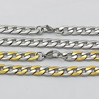 Stainless Steel Chain Necklace plated twist oval chain Length Approx 24 Inch Sold By Lot