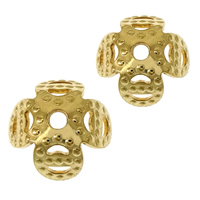 Oro-llenado terminal, Flor, 14K gold-filled & diverso tamaño para la opción, libre de níquel, plomo & cadmio, agujero:aproximado 1mm, 20PCs/Grupo, Vendido por Grupo