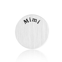 Roestvrij staal Floating charms memory lockets, Rond plat, gepolijst, met brief patroon & glazuur, oorspronkelijke kleur, 22x0.5mm, 10pC's/Bag, Verkocht door Bag