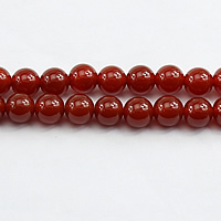 Perles Agates rouges naturelles, agate rouge, Rond, normes différentes pour le choix, grade A, Trou:Environ 1mm, Longueur Environ 15.5 pouce, Vendu par lot