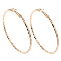 Brass Hoop Earring gold color plated nickel lead & cadmium free Sold By Pair