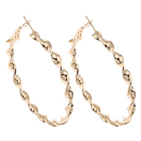 Brass Hoop Earring gold color plated nickel lead & cadmium free Sold By Pair