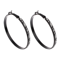 Brass Hoop Earring painted colorful powder black nickel lead & cadmium free Sold By Pair