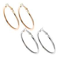 Brass Hoop Earring plated nickel lead & cadmium free Sold By Pair