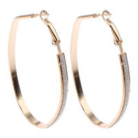 Brass Hoop Earring gold color plated colorful powder nickel lead & cadmium free Sold By Pair