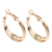 Brass Hoop Earring gold color plated nickel lead & cadmium free Sold By Pair