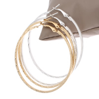 Brass Hoop Earring plated nickel lead & cadmium free Sold By Pair