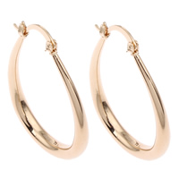 Brass Hoop Earring gold color plated nickel lead & cadmium free Sold By Pair