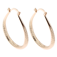 Brass Hoop Earring gold color plated nickel lead & cadmium free Sold By Pair