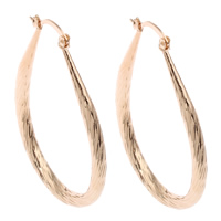 Brass Hoop Earring gold color plated flower cut nickel lead & cadmium free Sold By Pair