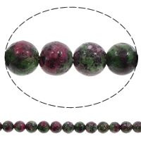 farvet Jade Bead, Runde, 10mm, Hole:Ca. 1mm, Længde Ca. 15.5 inch, 10Strands/Bag, Ca. 40pc'er/Strand, Solgt af Bag