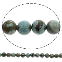 Färgat Jade Bead, Rund, blå, 10mm, Hål:Ca 1mm, Längd Ca 15.5 inch, 10Strands/Bag, Ca 40PC/Strand, Säljs av Bag