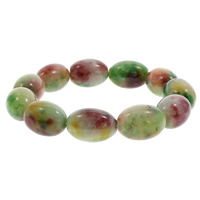 teñido Jade Pulsera, Óvalo, multicolor, 13x18mm-14x20mm, longitud aproximado 7.5 Inch, 10Strandsfilamento/Bolsa, Vendido por Bolsa