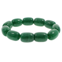 geverfd Jade Armband, Kolom, groen, 13x18mm-14x20mm, Lengte Ca 7.5 inch, 10strengen/Bag, Verkocht door Bag