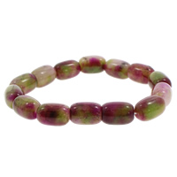 Dyed Jade bracelet, pilier, quartz cerise, 13x18mm-14x20mm, Longueur Environ 7.5 pouce, 10Strandstoron/sac, Vendu par sac