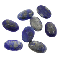 synthetischer Lapis Cabochon, flachoval, flache Rückseite, 10x14x4mm, 100PCs/Tasche, verkauft von Tasche