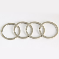 Iron Osztott Ring, Vas, platina színű bevont, ólom és kadmium mentes, 2.4x33mm, 500PC-k/Bag, Által értékesített Bag