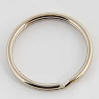 Ijzer Split Ring, platinum plated, lood en cadmium vrij, 1.4x25mm, 1000pC's/Bag, Verkocht door Bag