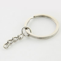 Iron Split Ring platinum color plated lead & cadmium free Sold By Bag