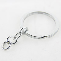 Iron Split Ring platinum color plated lead & cadmium free Sold By Bag