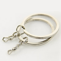 Iron Split Ring platinum color plated lead & cadmium free Sold By Bag