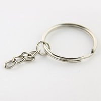 Iron Split Ring platinum color plated lead & cadmium free Sold By Bag