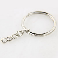 Iron Split Ring platinum color plated lead & cadmium free Sold By Bag