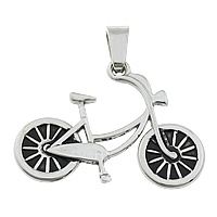 Stainless Steel Pendants 316L Stainless Steel Bike blacken Approx Sold By Lot