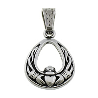 Stainless Steel Pendants 316L Stainless Steel Teardrop blacken Approx Sold By Lot