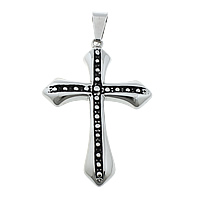 Stainless Steel Cross Pendants 316L Stainless Steel Sword Cross blacken Approx Sold By Lot