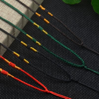 Divat nyaklánc Cord, Nylon Cord, -val Üveg, több színt a választás, 1.8-2mm, Hossz Kb 17-23.5 inch, 100Strands/Bag, Által értékesített Bag