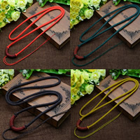 Fashion Ketting Cord, Nylon Koord, meer kleuren voor de keuze, 4mm, Lengte Ca 22.5 inch, 100strengen/Bag, Verkocht door Bag