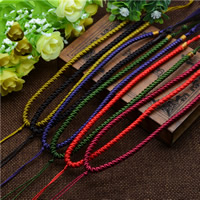 Fashion Ketting Cord, Nylon Koord, verstelbaar, meer kleuren voor de keuze, 4-5mm, Lengte Ca 15.5-23.5 inch, 100strengen/Bag, Verkocht door Bag