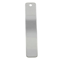 Bijoux pendentifs en acier inoxydable , rectangle, couleur originale, 8x42x1mm, Trou:Environ 1mm, 100PC/sac, Vendu par sac