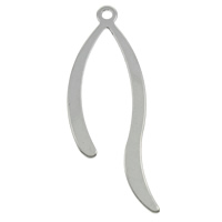 Roestvrij stalen sieraden Hangers, Roestvrij staal, oorspronkelijke kleur, 14x42x1mm, Gat:Ca 1mm, 100pC's/Bag, Verkocht door Bag